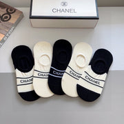 CHANEL Classic High Boat Socks - 5 Pairs