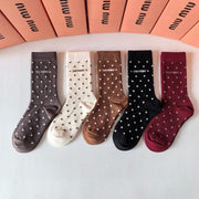 Luxury Mid-Length Cashmere Socks - 5 Pairs Gift Box