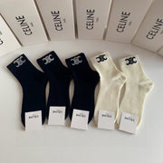 Celine Mid-Length Pile Socks - 5 Pairs Gift Box