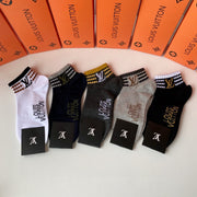 Louis Vuitton Classic Pile Socks - Five Pair Set