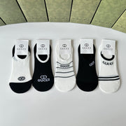 Gucci Invisible Boat Socks - 5 Pairs Set