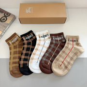 Burberry Classic Cotton Short Socks - 5 Pairs Box Set