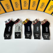 Fendi Short & Medium Pile Socks - 5 Pairs Gift Box