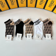 Fendi Medium and Short Tube Socks - 5 Pairs Gift Box