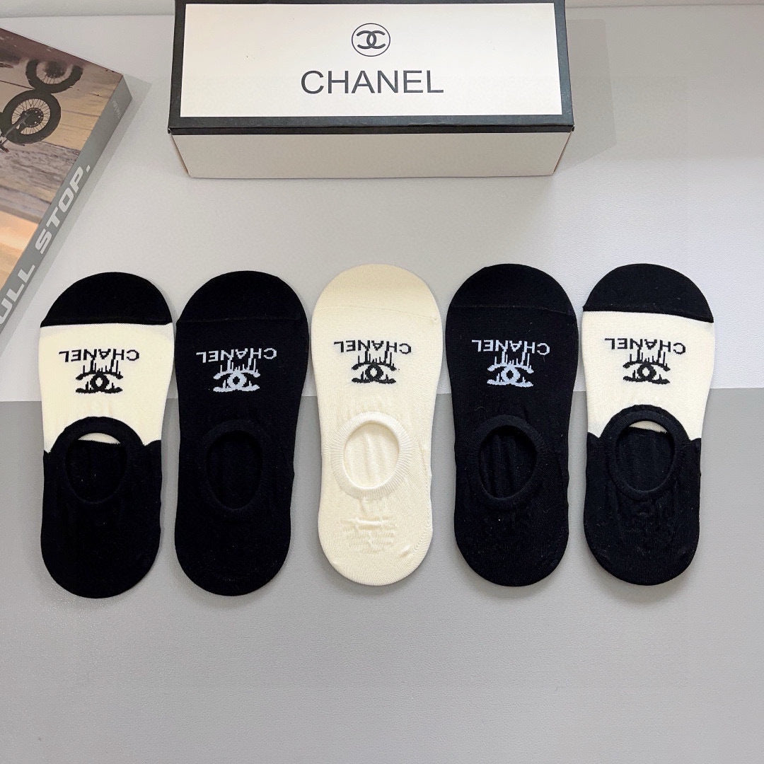 CHANEL Classic High Socks - 5 Pairs Gift Box