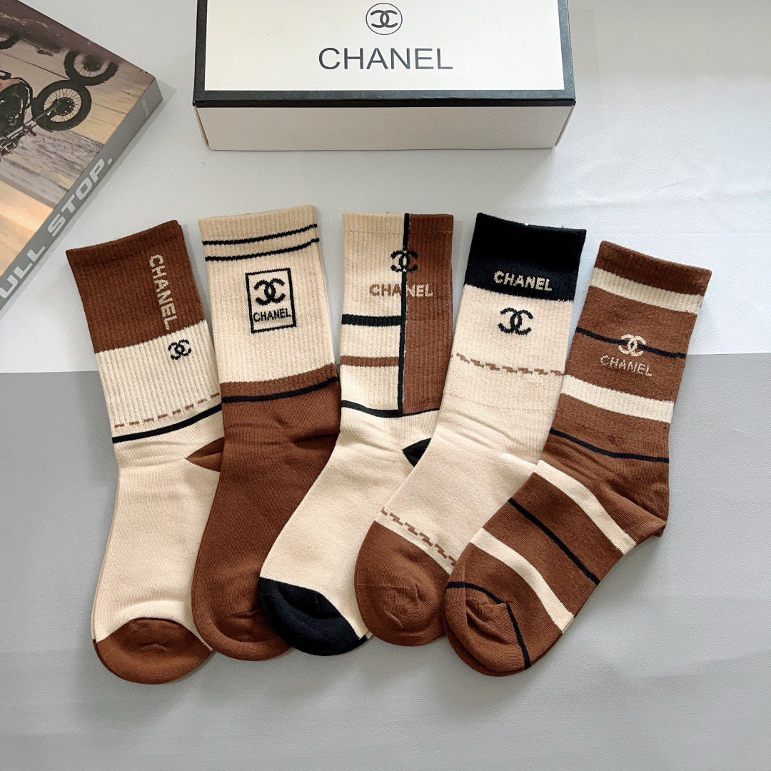 CHANEL Classic Cotton Socks - Double C Pattern