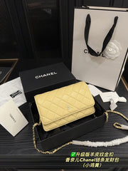 Upgraded Chanel-Inspired Sheepskin Pattern Bag with Gold Buckle