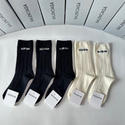 Balenciaga Embroidered Mid-Length Pile Socks - 5 Pairs