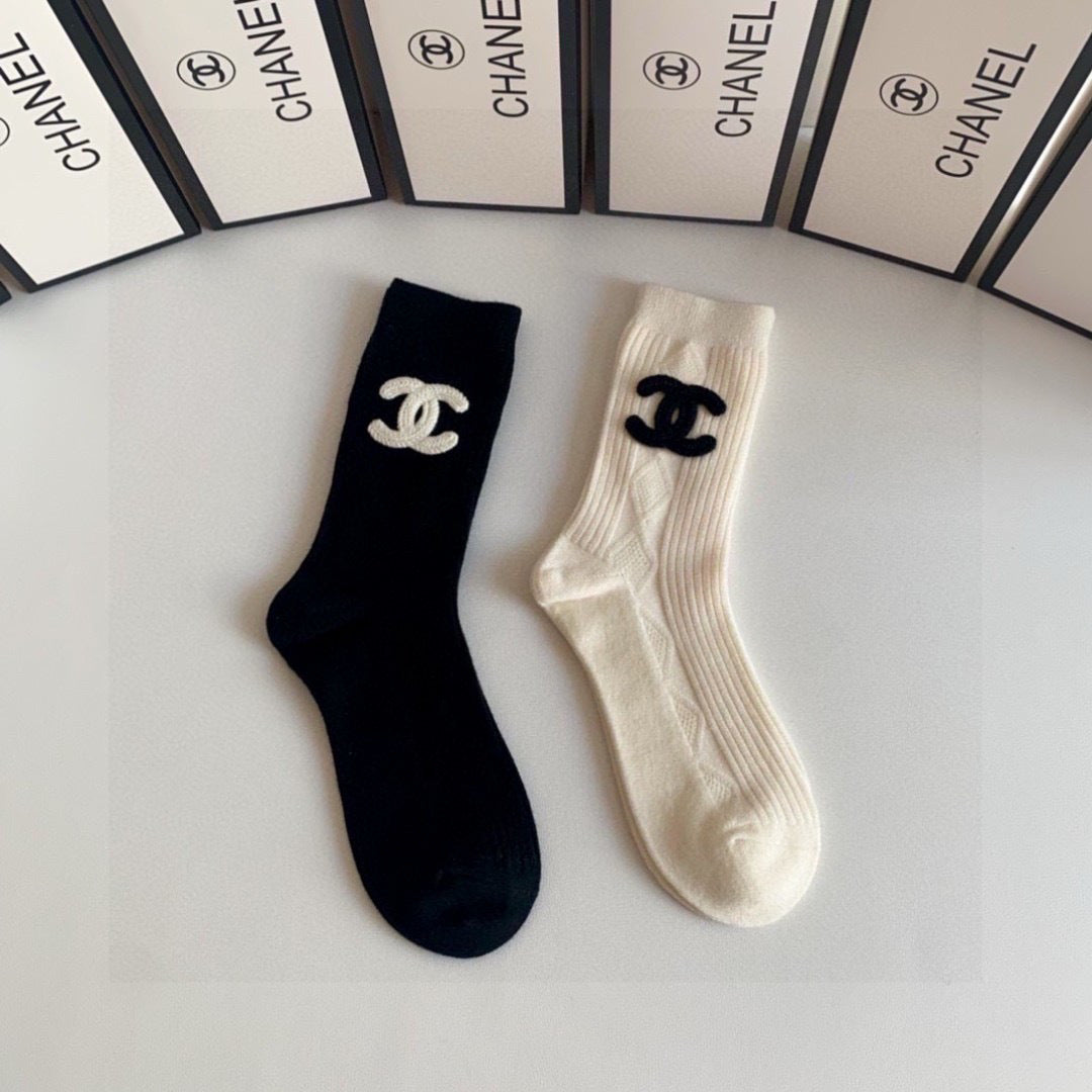 Chanel Mid-Length Pile Socks - Trendy & Stylish