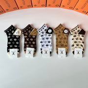 Louis Vuitton Classic Short & Medium Pile Socks - 5 Pairs Gift Box