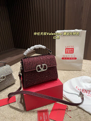 Valentino Diamond Tote Bag - Versatile Shoulder & Crossbody Handbag