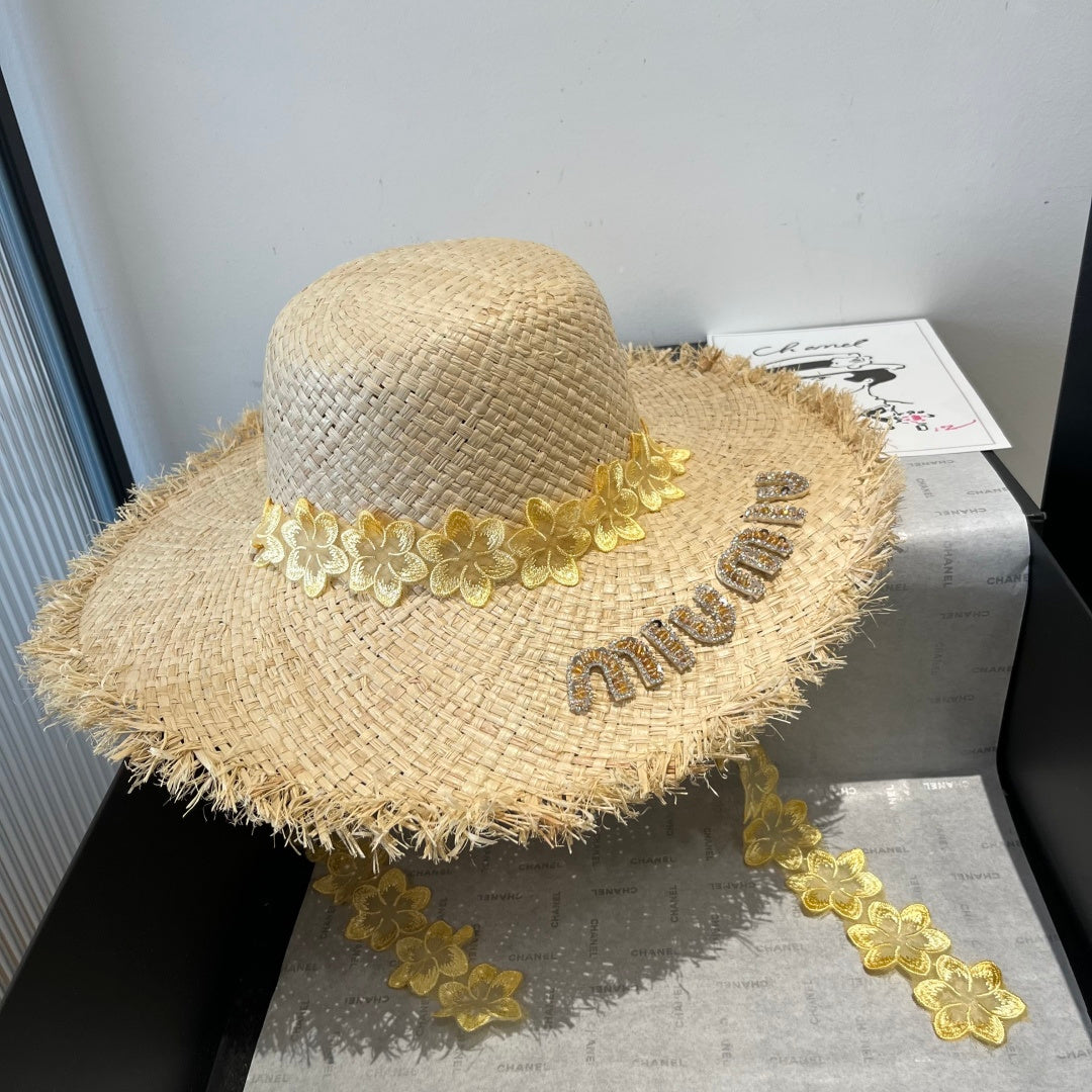 Miu Miu Raffia Sun Hat - Stylish Summer Accessory