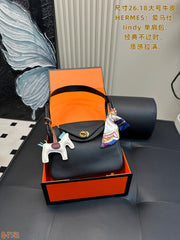 HermÃ¨s Iindy Shoulder Bag with Pony Pendant and Scarf