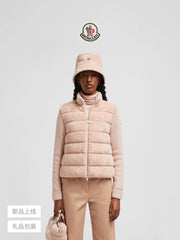 Moncler Women's Teddy Velvet Zipper Cardigan - Pink, White, Gray (S-XL)