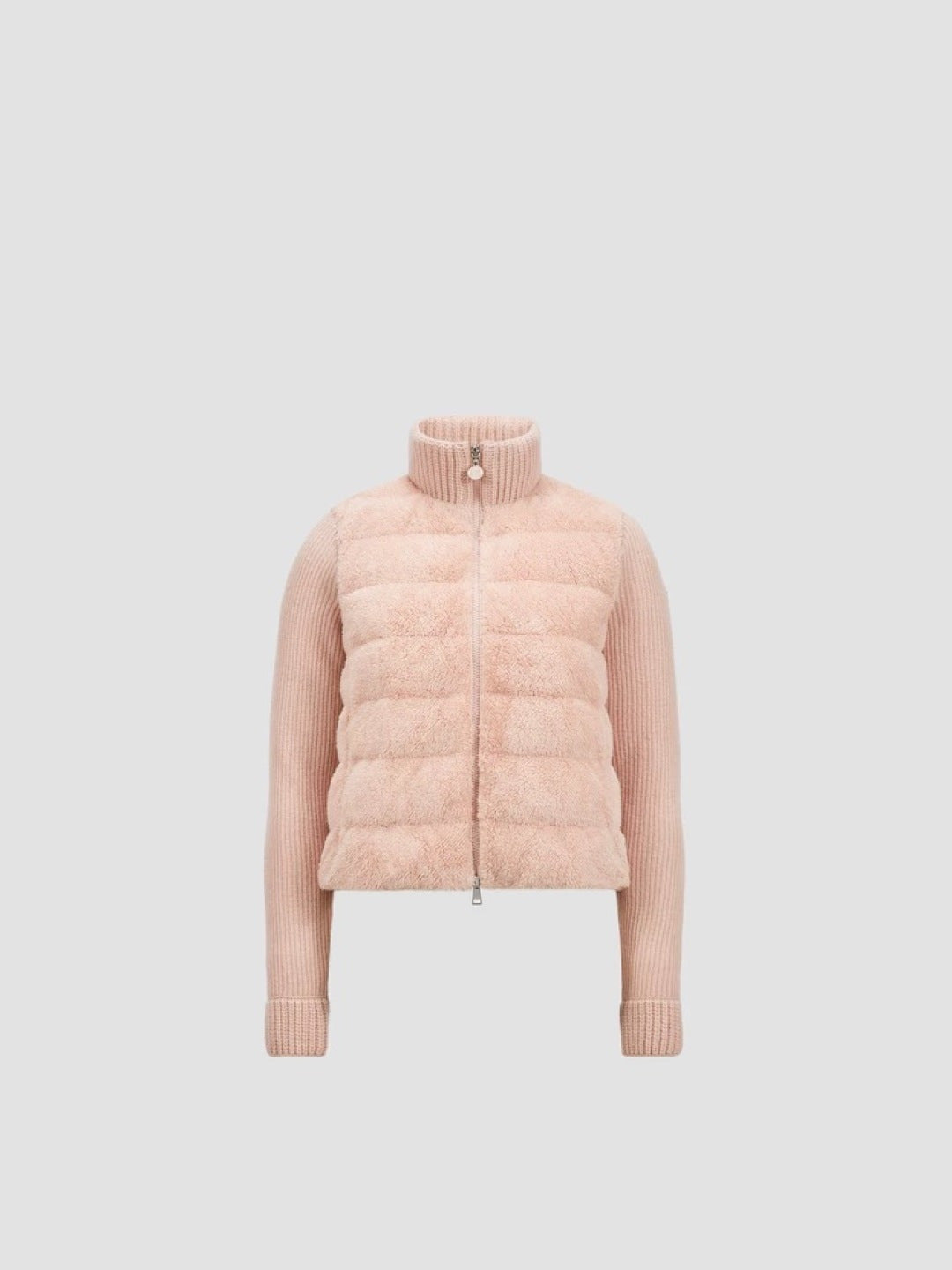 Moncler Women's Teddy Velvet Zipper Cardigan - Pink, White, Gray (S-XL)