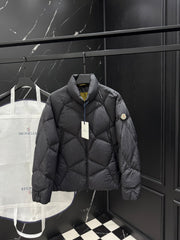 Moncler Geometric Stand Collar Down Jacket for Men