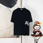 Burberry Round Neck Short-Sleeve T-Shirt - Classic Logo Design