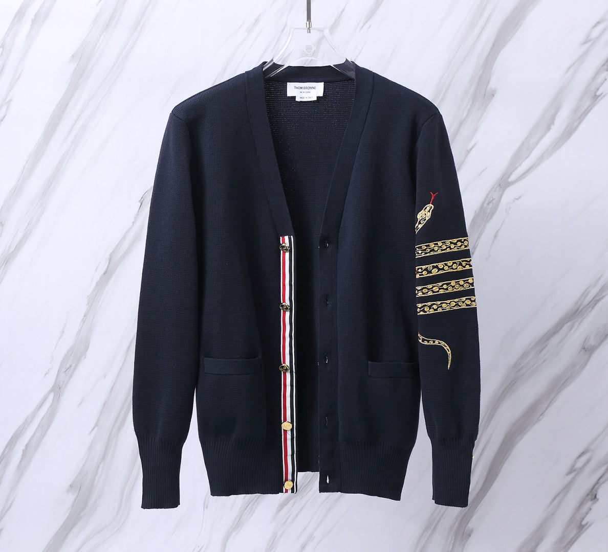 Limited Edition TB M50 Men's Year of the Snake Wool Blend Cardigan