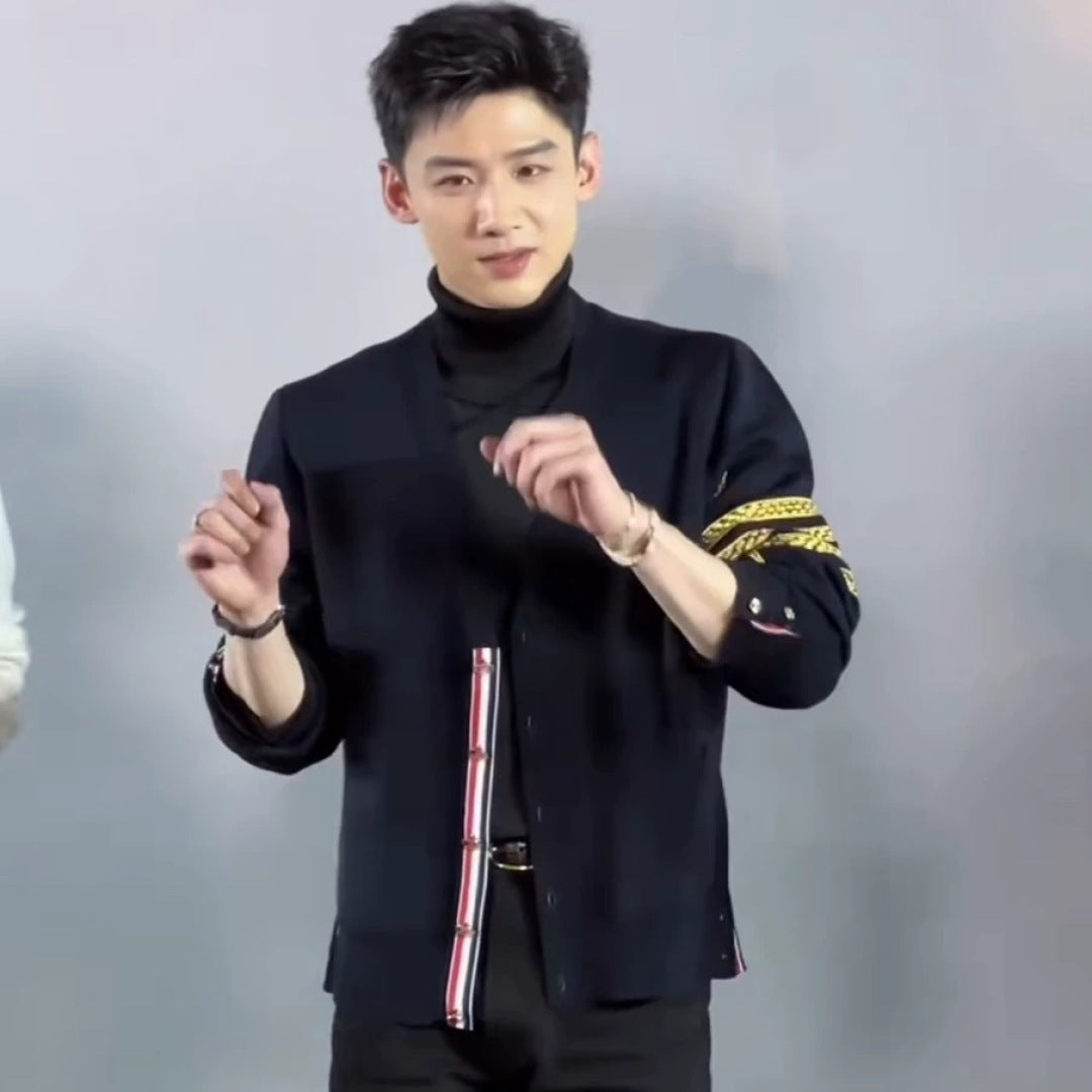 Limited Edition TB Year of the Snake Men's Wool Blend Cardigan