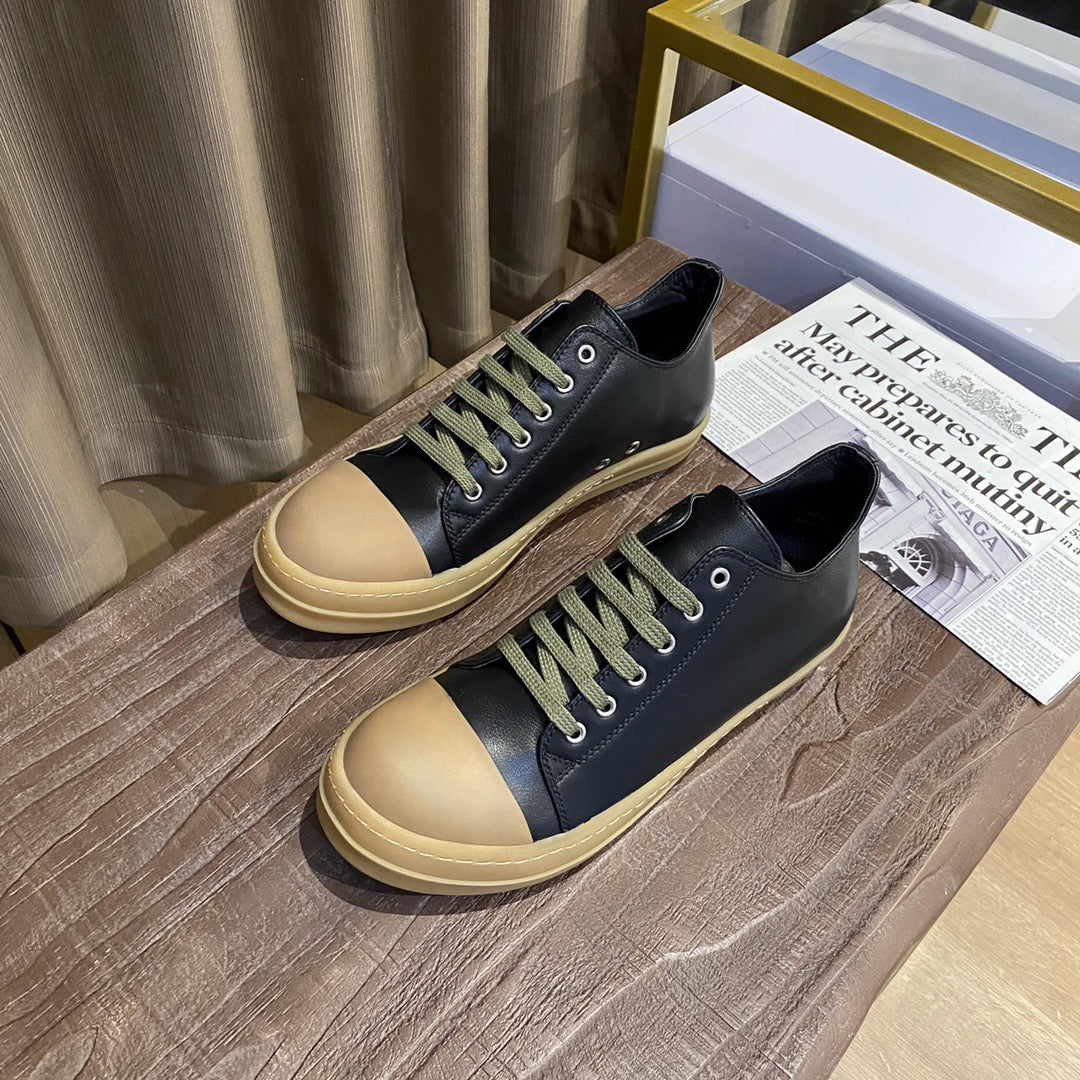 Rick Owens Cowhide Leather Jacket with Sheepskin Lining