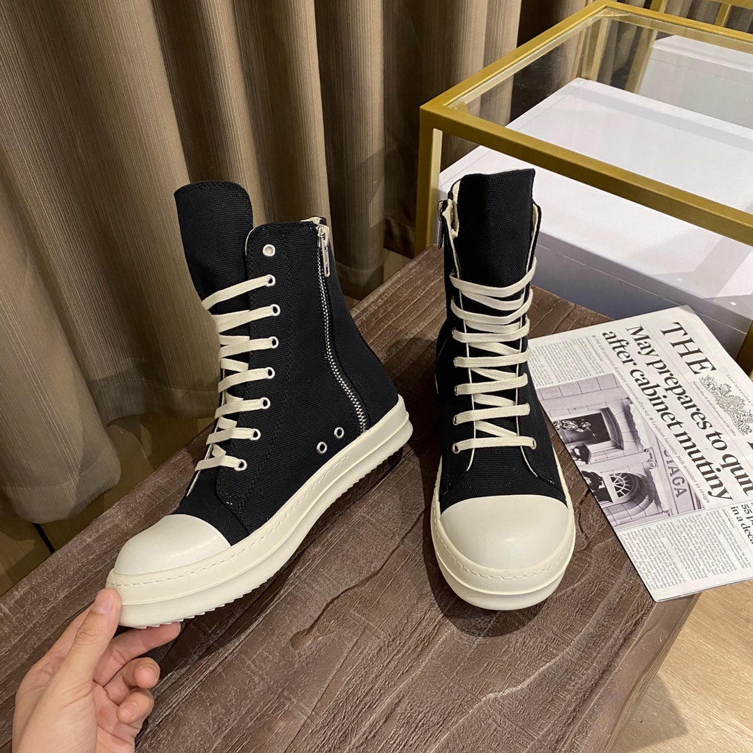 High-Quality Canvas Rick Owens Sneakers - Size 34-44