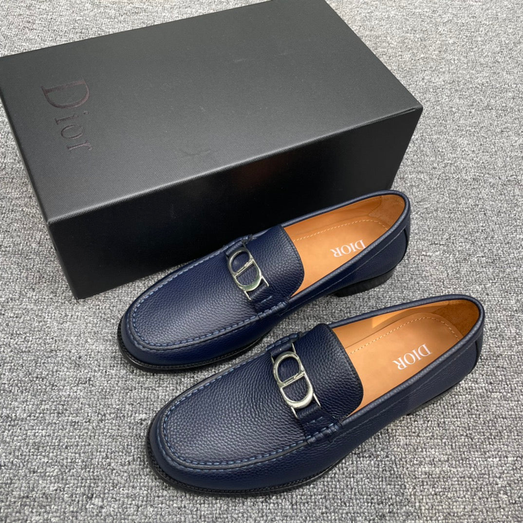 Dior CD Series Handmade Cold Bonding Shoes - Light Blue Cowhide