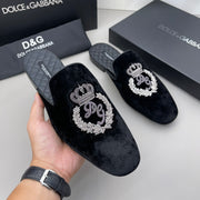 Dolce & Gabbana Hand-Embroidered Indian Silk One-Piece Footwear