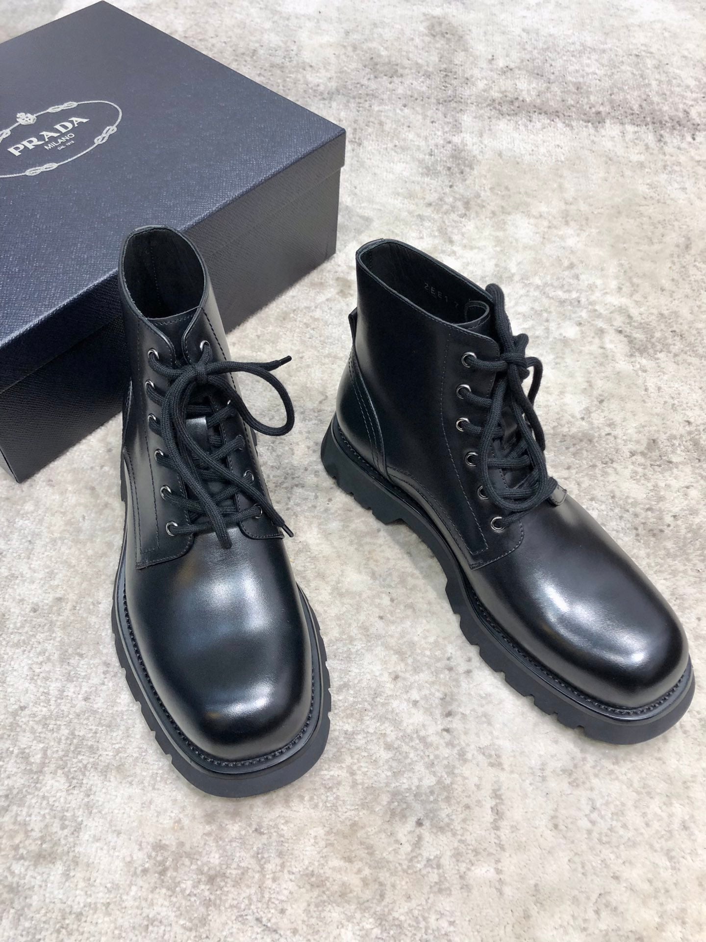 Prada Men's High-Top Short Boots - Premium Quality Footwear