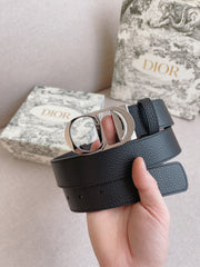Dior Men's Casual Belt with CD Logo - 35mm Width