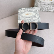 Dior Menâ€™s Casual Belt with CD Logo - 35mm