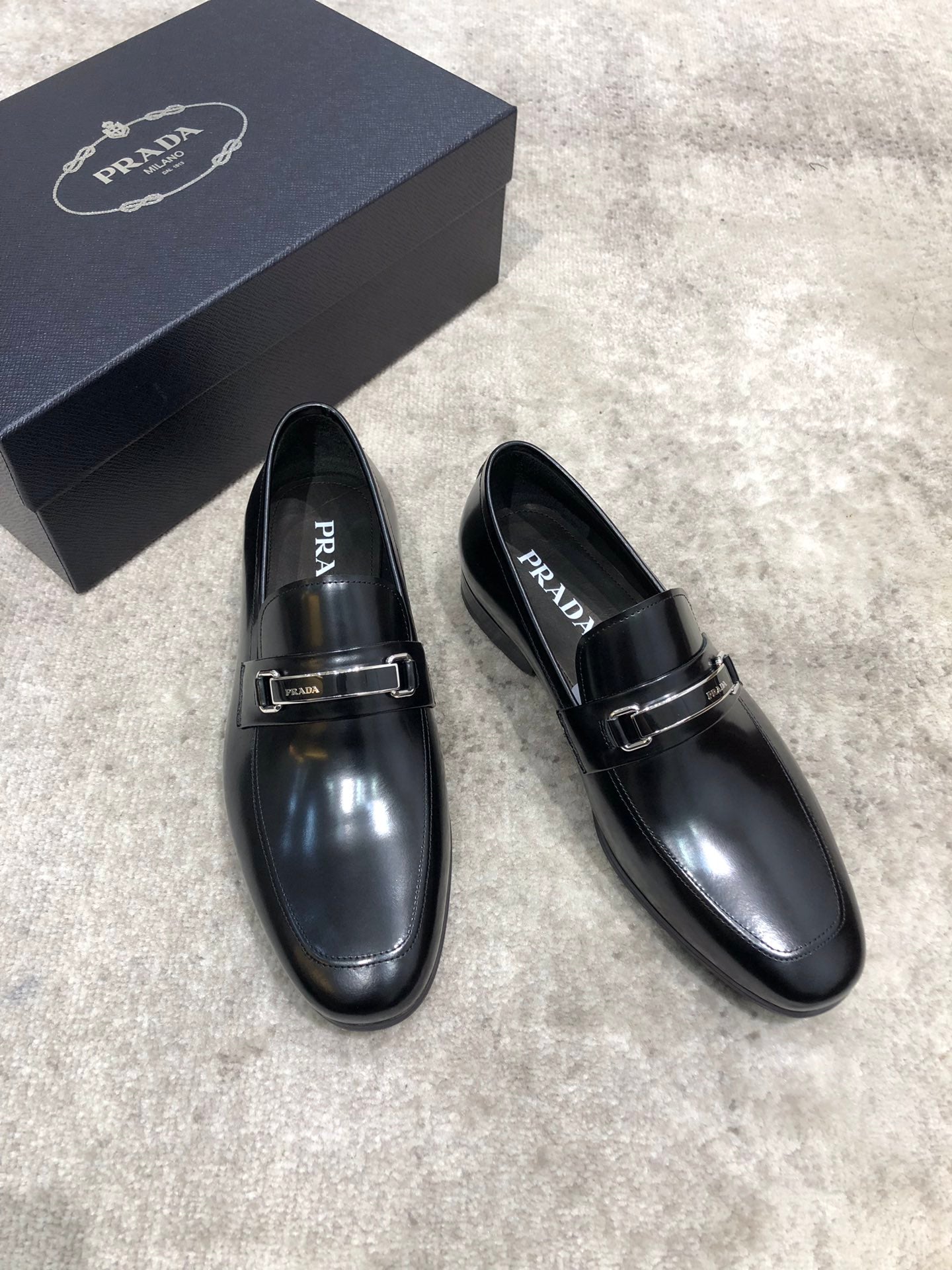 Luxury Men's Casual Leather Shoes by Prada