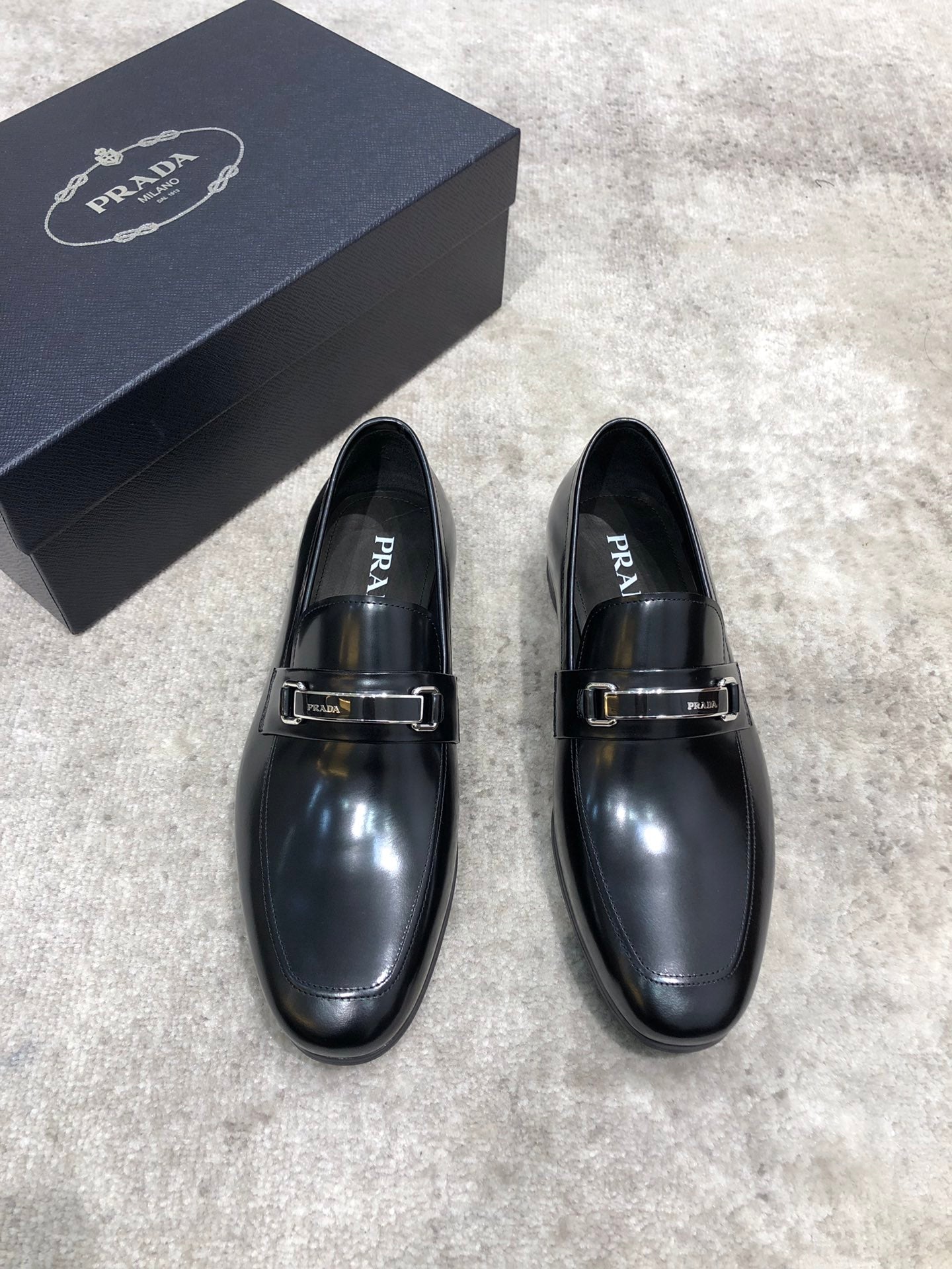 Luxury Men's Casual Leather Shoes by Prada