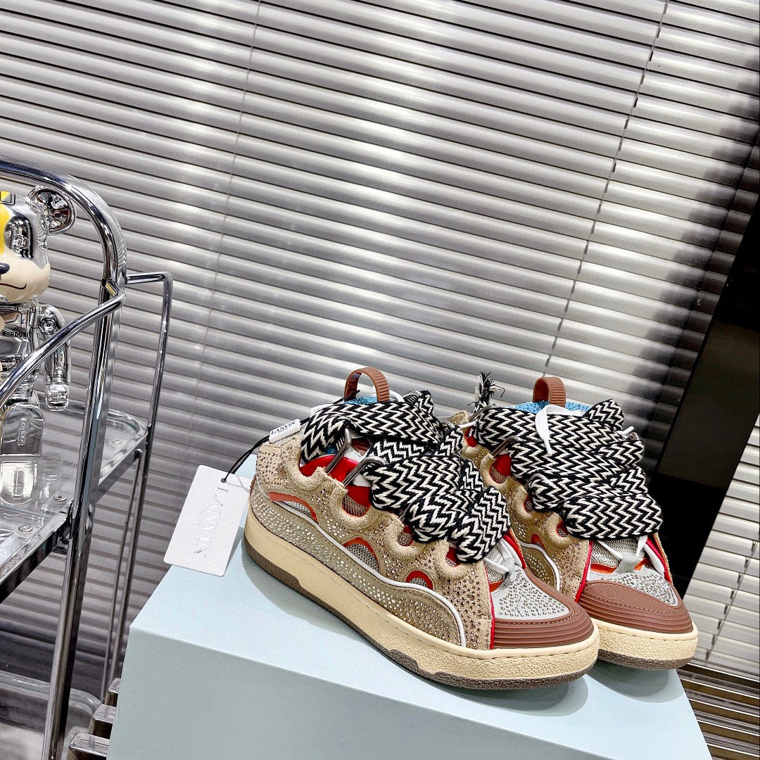 LANVIN Retro 90s Inspired Couple's Patchwork Sneakers