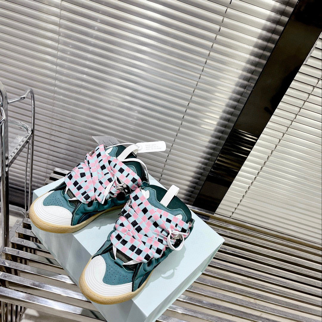 LANVIN Retro-Inspired Couple's Patchwork Sneakers