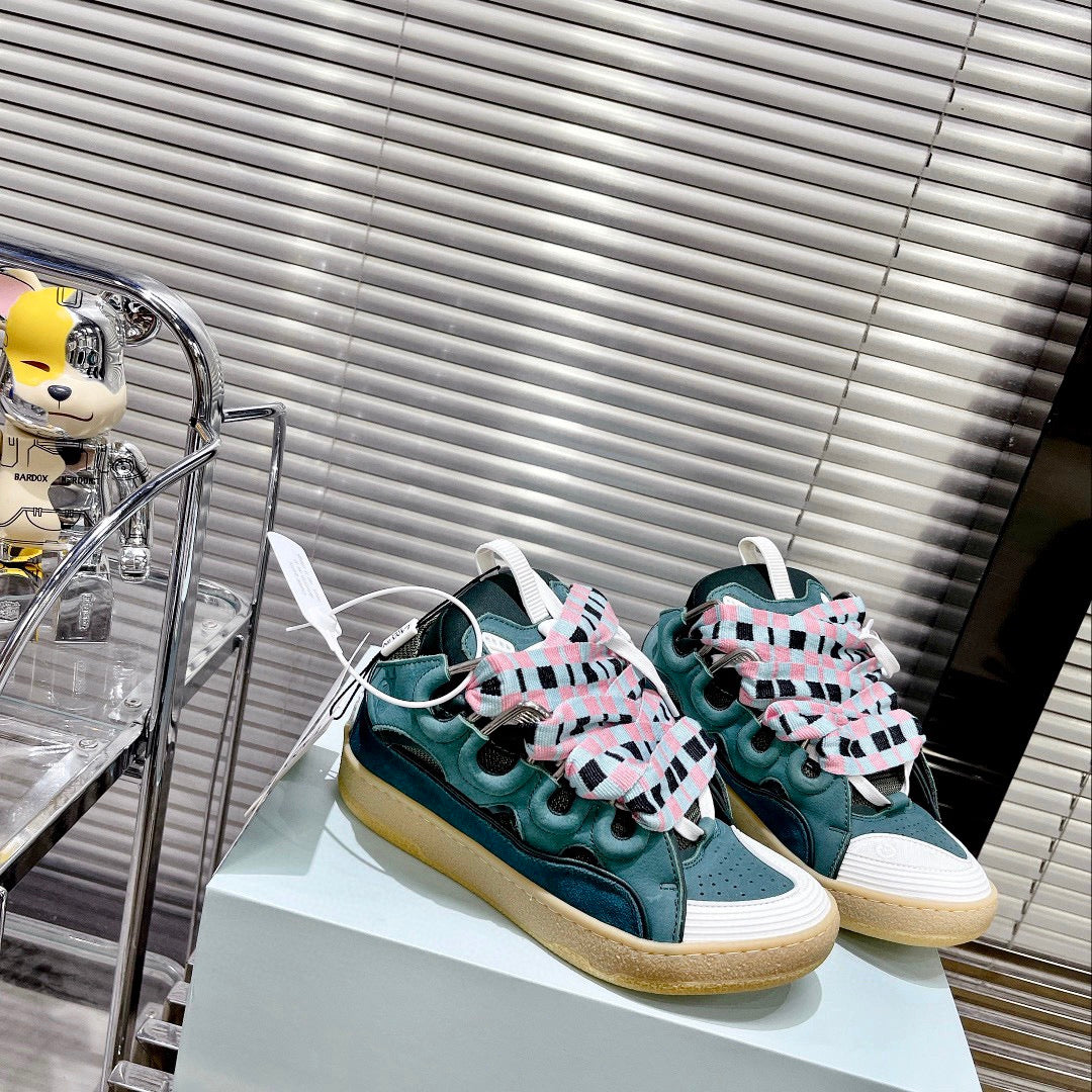 LANVIN Retro-Inspired Couple's Patchwork Sneakers