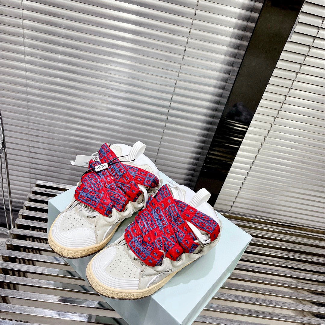 LANVIN 90's Inspired Couple's Bread Sneakers | Luxury Patchwork Design