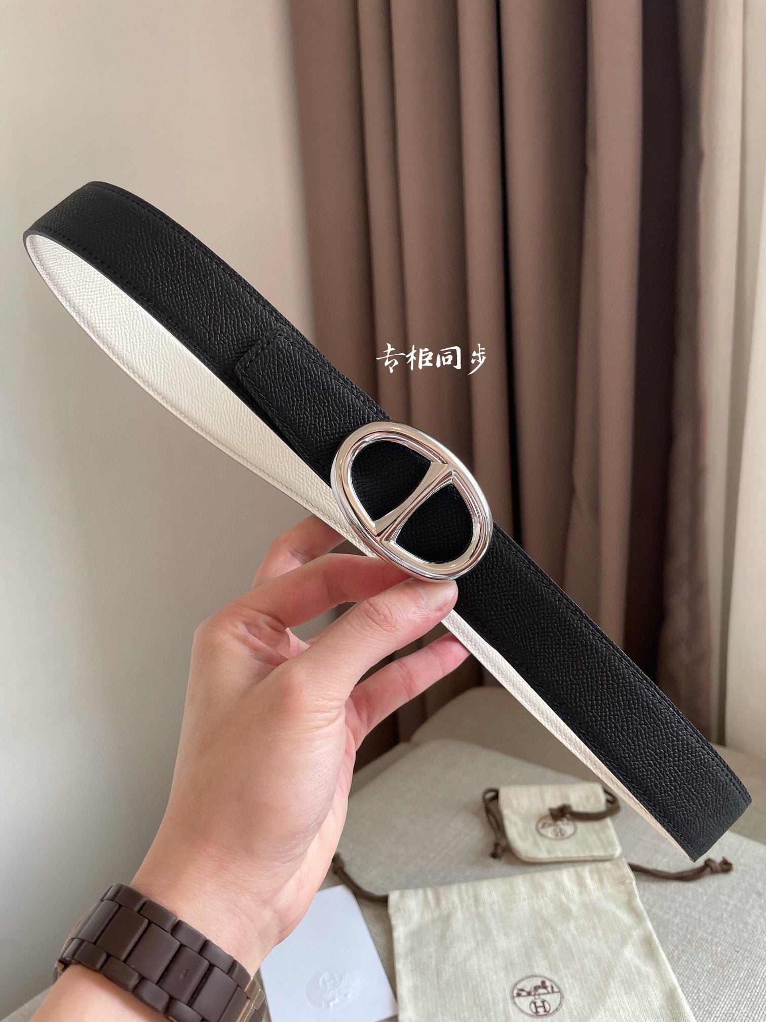 Hermes 32MM Counter Synchronization Watch - Epsom Calfskin & Stainless Steel