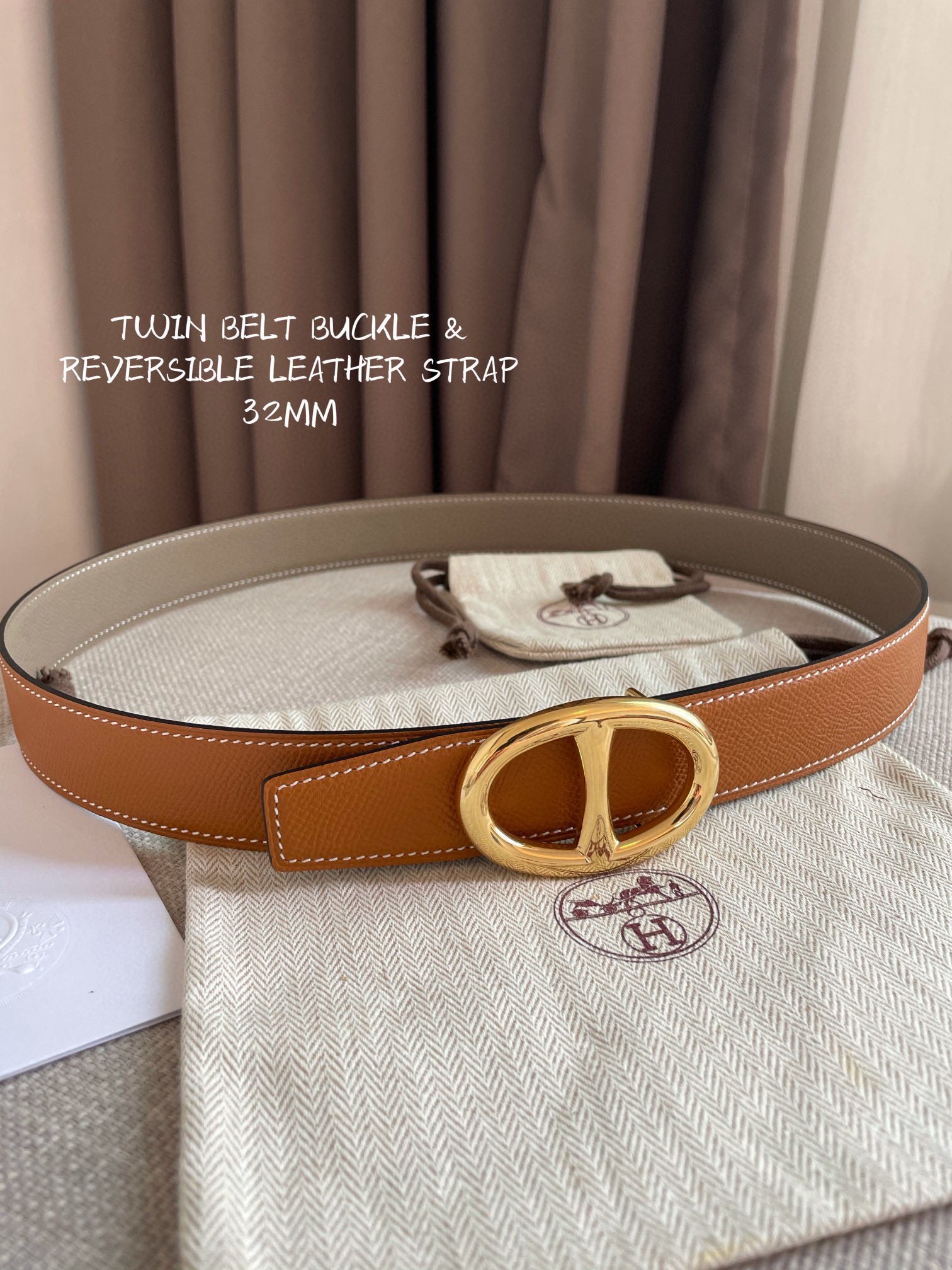 Hermes 32MM Epsom Calfskin Double-Sided Counter Synchronization