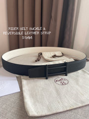 Hermes 32MM Double-Sided Epsom Calfskin Belt with Stainless Steel Hardware