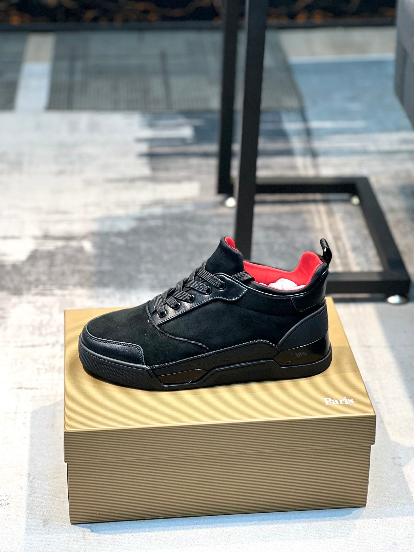 Christian Louboutin High-Top Casual Sneakers - Exclusive Red Sole Edition