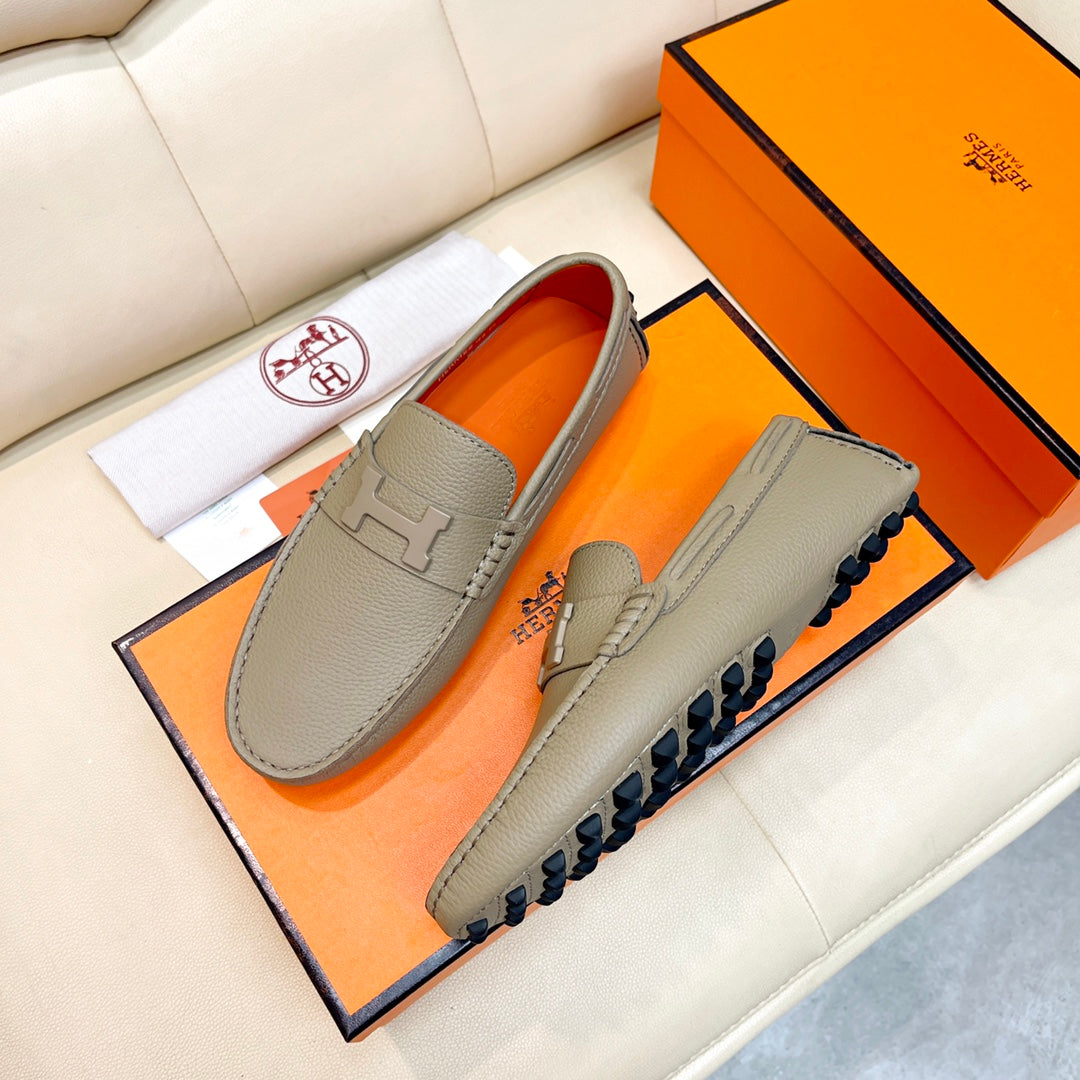 Authentic HermÃ¨s Home Bean Moccasin Shoes for Men