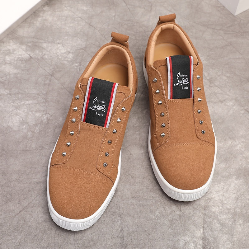 Christian Louboutin Casual Spike Shoes with Red Sole