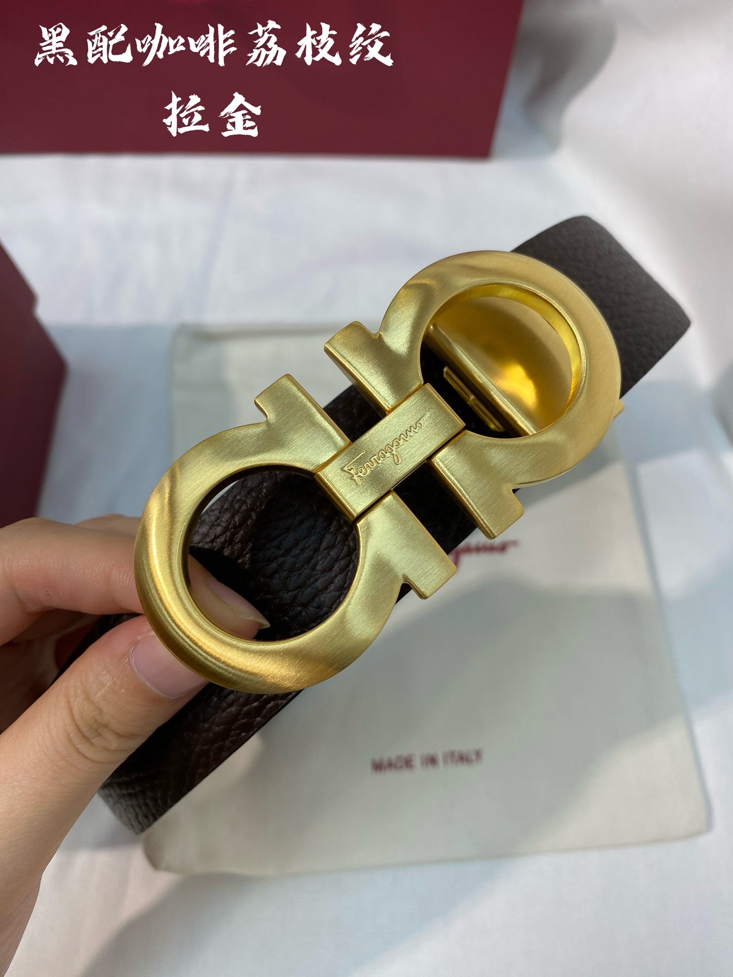 Customizable High-End Double-Sided Cowhide Men's Belt