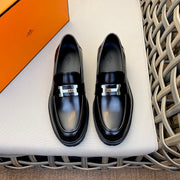 Herme* Classic Business Casual Leather Shoes - Luxury Comfort & Style