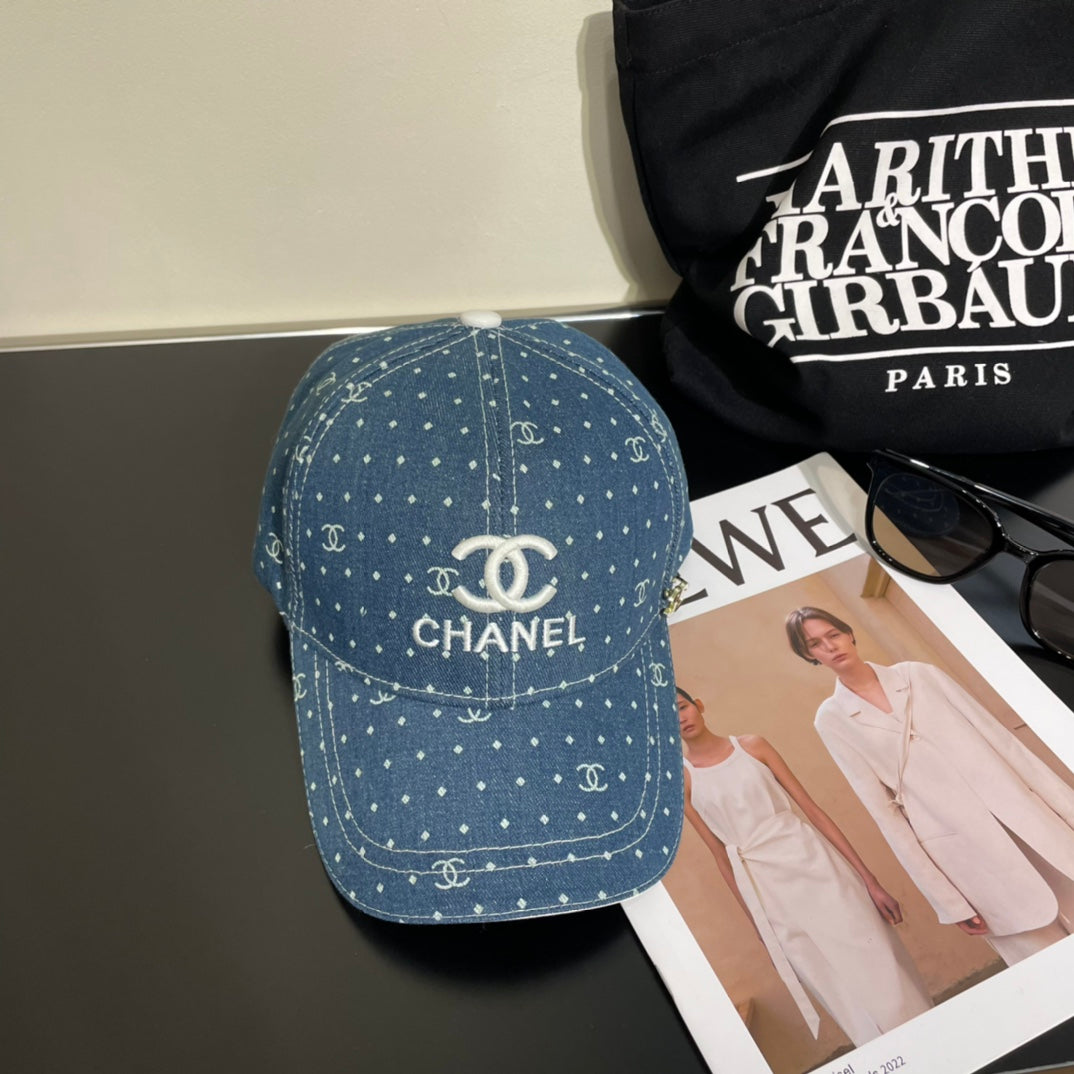 Chanel Washed Denim Baseball Cap for Trendy Fashion