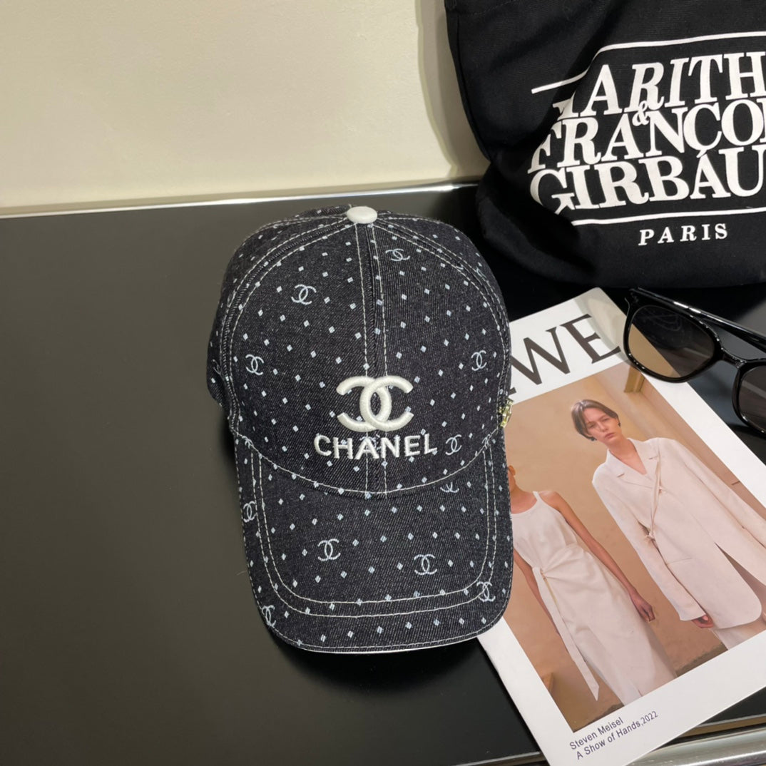 Chanel Washed Denim Baseball Cap for Trendy Street Style