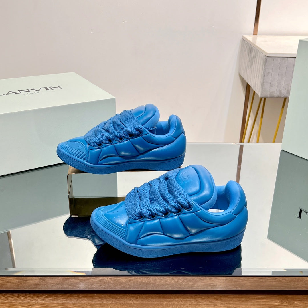 Lanvin Curb Sneakers - Stylish Couplesâ€™ Low-Top Fashion Footwear