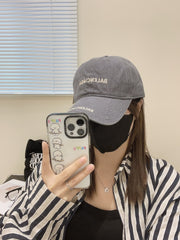 Balenciaga 2024 Washed Embroidered Baseball Cap