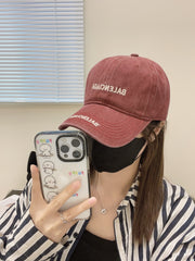Balenciaga 2024 Early Spring Washed Embroidered Baseball Cap
