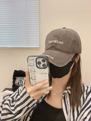 Balenciaga 2024 Spring Collection Washed Embroidered Baseball Cap